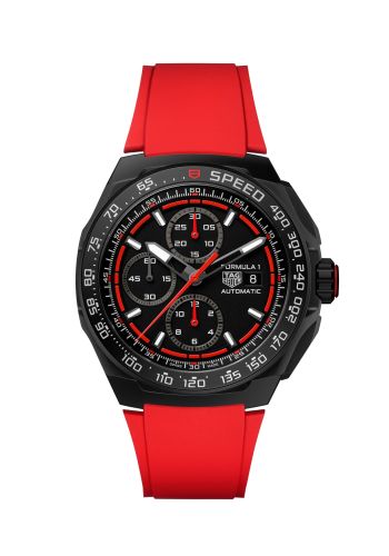 TAG Heuer Formula 1 Automatic Chronograph 44 DLC / Black - Red / Rubber